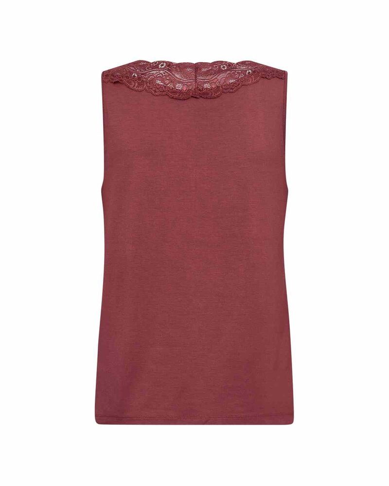 Stella 47 Lace Tank Top Women Oxblood Red | Smilebutiken - Wasabiconcept