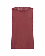 Stella 47 Lace Tank Top Women Oxblood Red | Smilebutiken - Wasabiconcept