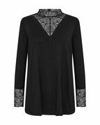 Stella 8 Lace Sweater Women Black | Smilebutiken - Wasabiconcept
