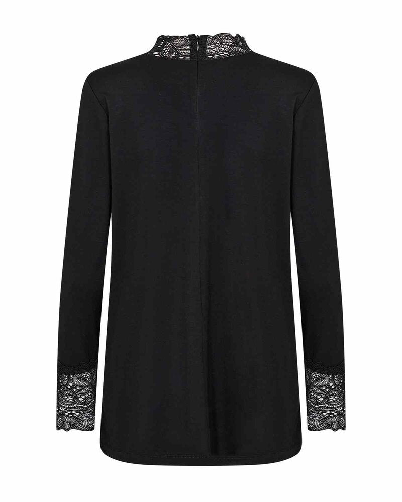Stella 8 Lace Sweater Women Black | Smilebutiken - Wasabiconcept