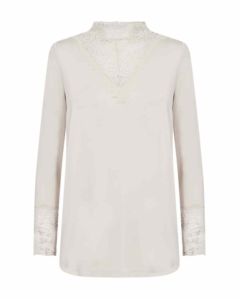 Stella 8 Lace Trimmed Jumper Women Sand | Smilebutiken - Wasabiconcept