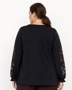 Stella 29 Spetsblus Dam Svart Black | Smilebutiken - Wasabiconcept