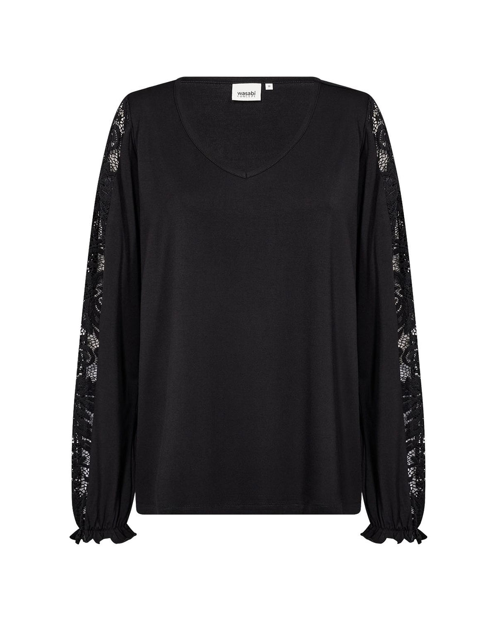 Stella 29 Spetsblus Dam Svart Black | Smilebutiken - Wasabiconcept