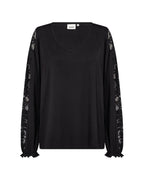 Stella 29 Spetsblus Dam Svart Black | Smilebutiken - Wasabiconcept