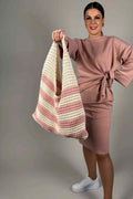 Stina Virkad Väska Dam Rosa | Smilebutiken - Camicia