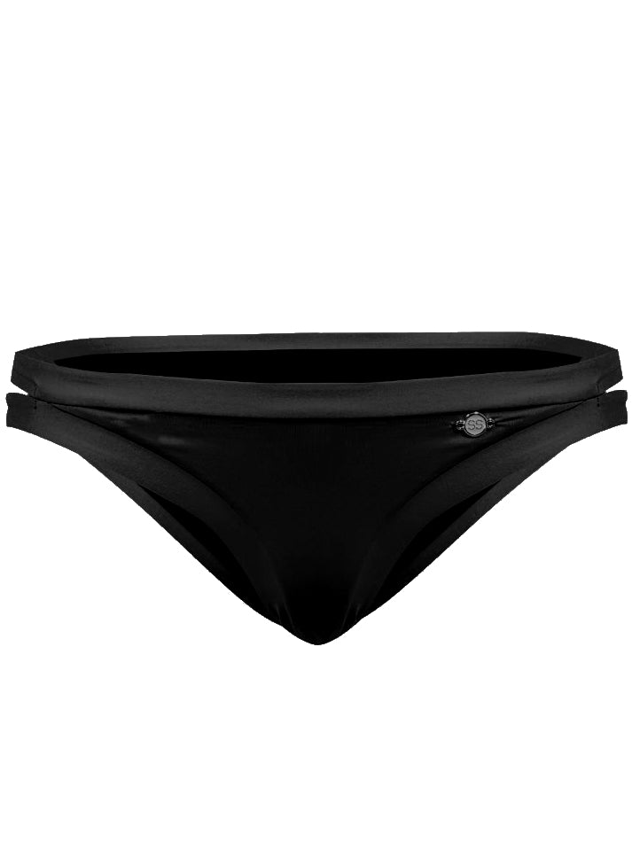 Solid Bikini Bottom Women Black Sunseeker