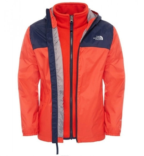 Elden Boys Rain Triclimate Jacket Fiery Red Skaljacka Barn The North Face
