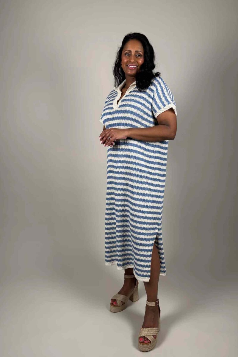 Tekla Knitted Dress Women Blue | Smilebutiken - Camicia
