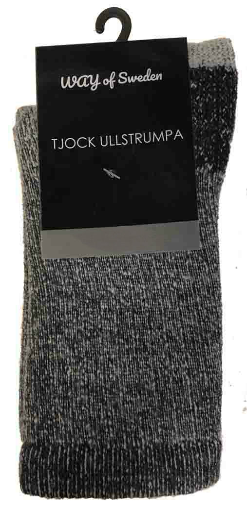 Thick Wool Sock Grey Melange - Way Of Sweden