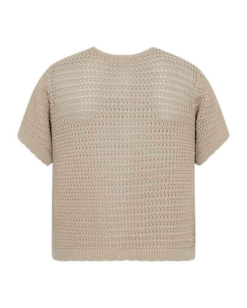 Tota Kortärmad Cardigan Dam Silver Mink | Smilebutiken - Freequent