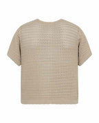 Tota Kortärmad Cardigan Dam Silver Mink | Smilebutiken - Freequent
