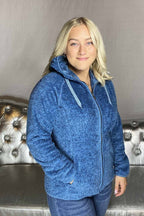 True North Soft Pile Jacket Women Midblue Melange - True North