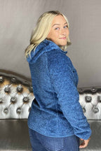 True North Soft Pile Jacket Women Midblue Melange - True North