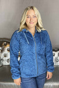 True North Soft Pile Jacket Women Midblue Melange - True North