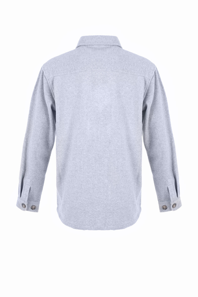Crawford Overshirt Light Grey Tuxer