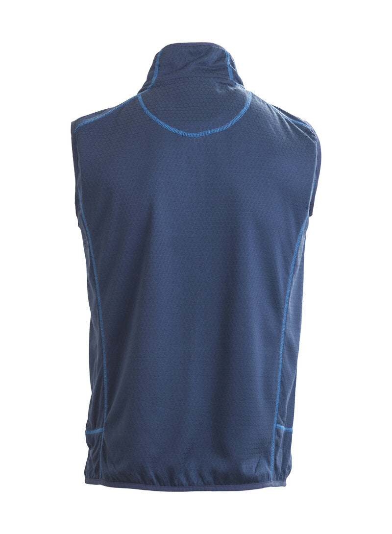 Draft Fleece Vest Men Midnight Blue Tuxer