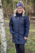 Elisa Fodrad Regnkappa Dam Navy - Tuxer