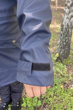 Elisa Fodrad Regnkappa Dam Navy - Tuxer