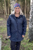 Elisa Fodrad Regnkappa Dam Navy - Tuxer