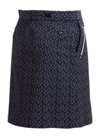 Hollie Stretch Skort Dam Black Print - Tuxer