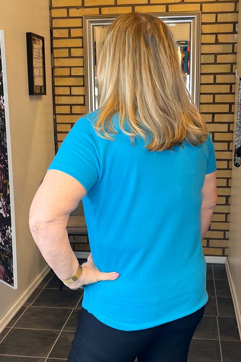 Livia Piké Dam Mosaic Blue Tuxer