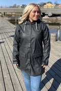 Tuxer Mia PU Women's Rain Jacket Black - Tuxer