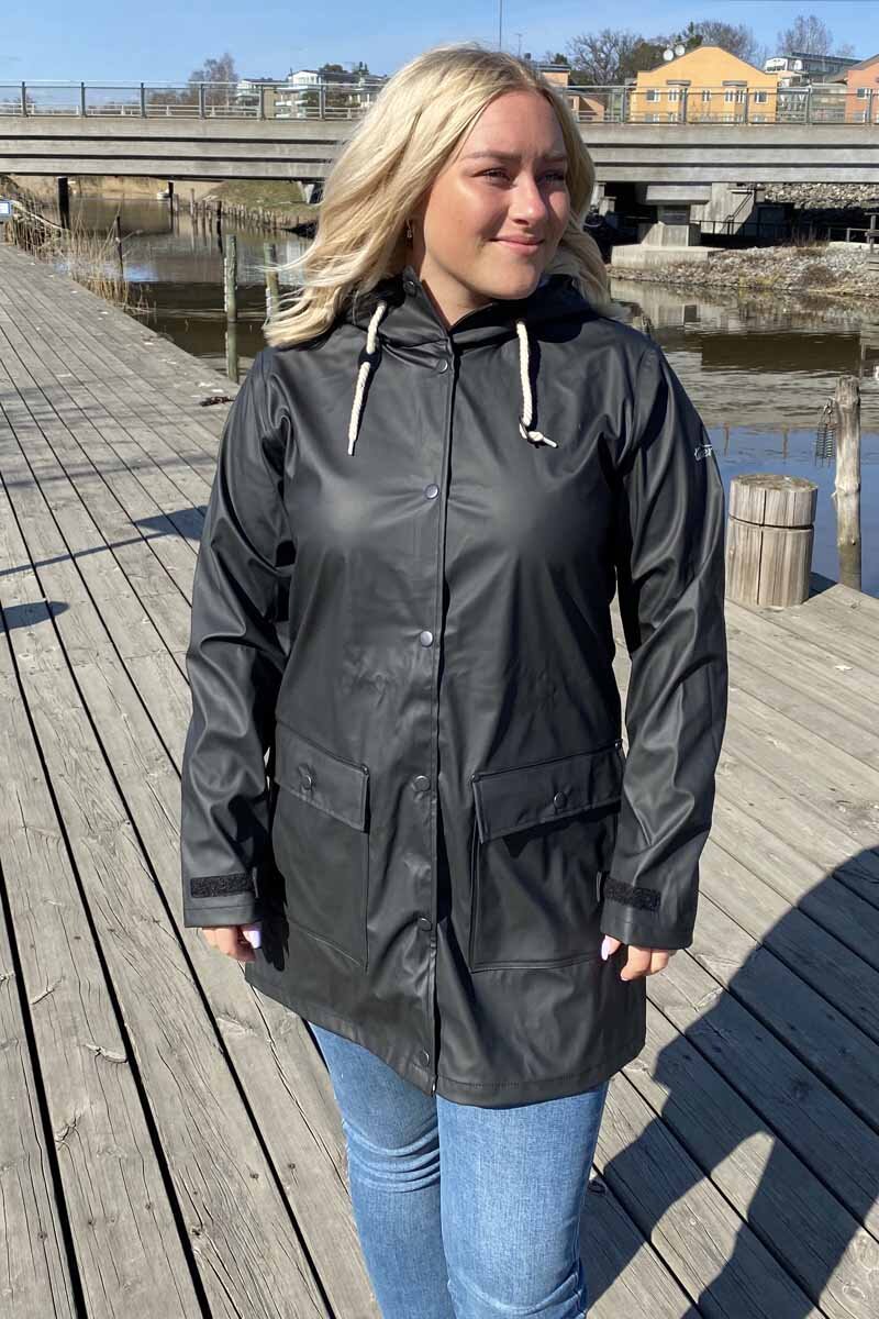 Tuxer Mia PU Women's Rain Jacket Black - Tuxer