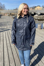 Tuxer Mia Rain Jacket PU Women Dark Navy - Tuxer