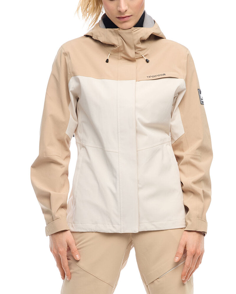 Flåm Hardshell Jacket Women Grey White Twentyfour