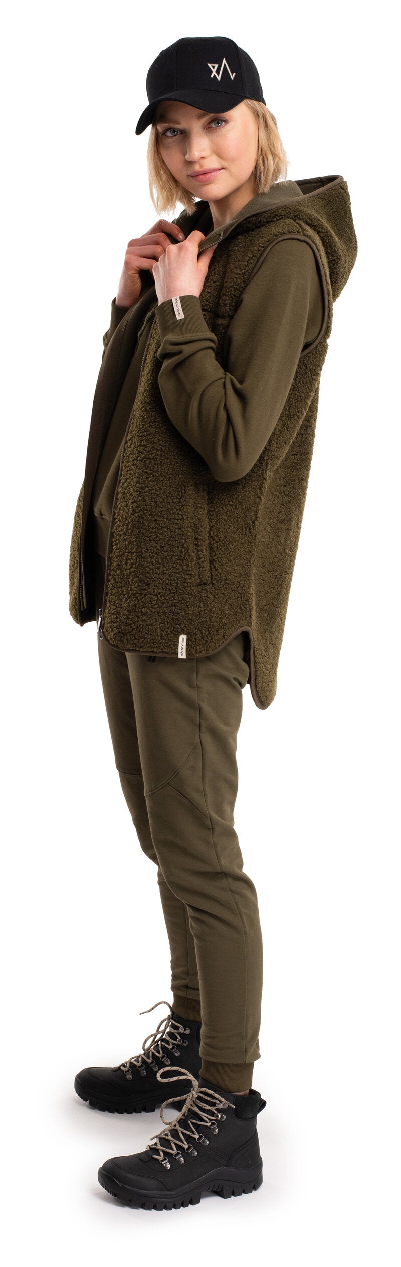 Mellow Pile Väst Dam Dark Olive Twentyfour