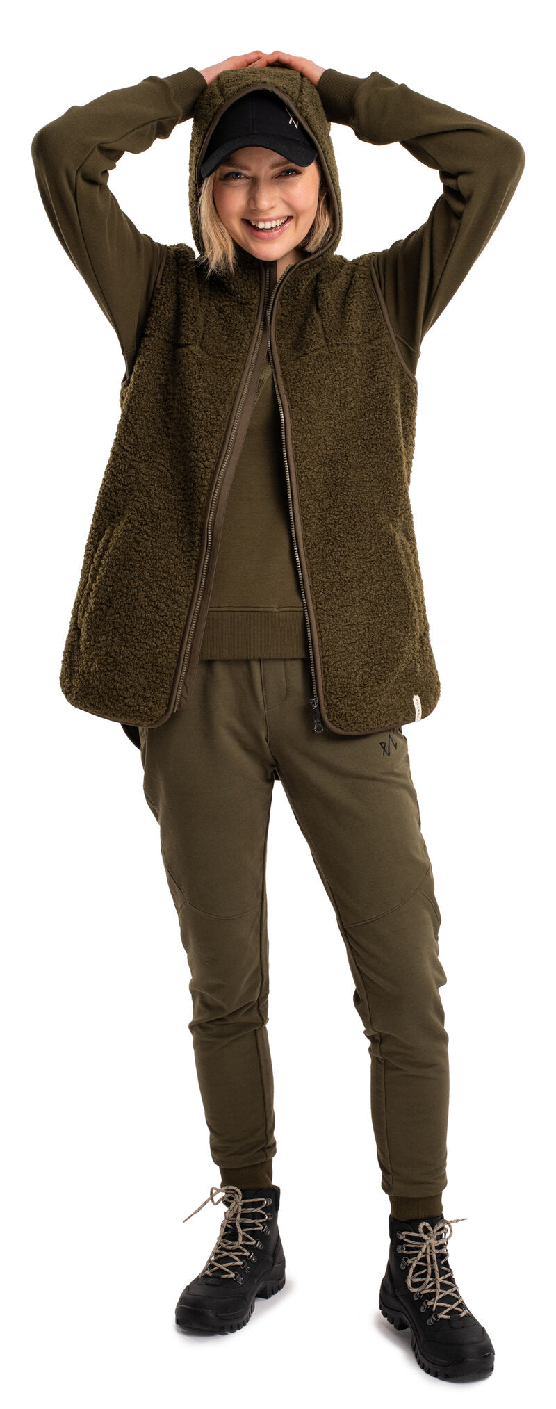 Mellow Pile Väst Dam Dark Olive Twentyfour