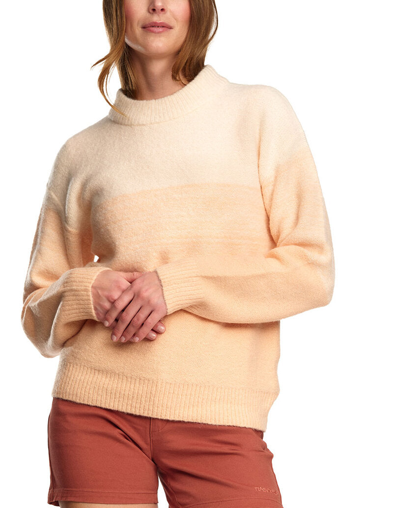 Mode Stickad Tröja Dam Pastel Peach Twentyfour