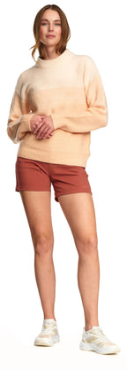 Mode Stickad Tröja Dam Pastel Peach Twentyfour