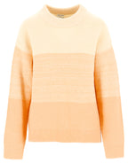 Mode Stickad Tröja Dam Pastel Peach Twentyfour