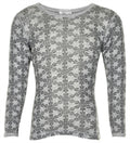 Merino Wool Jumper Grey Melange Baselayer Jumper Kids Celavi