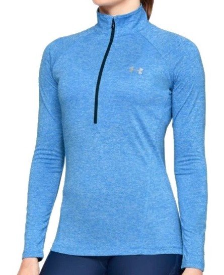Funktionströja Halv-Zip Dam Blåmelerad - Under Armour