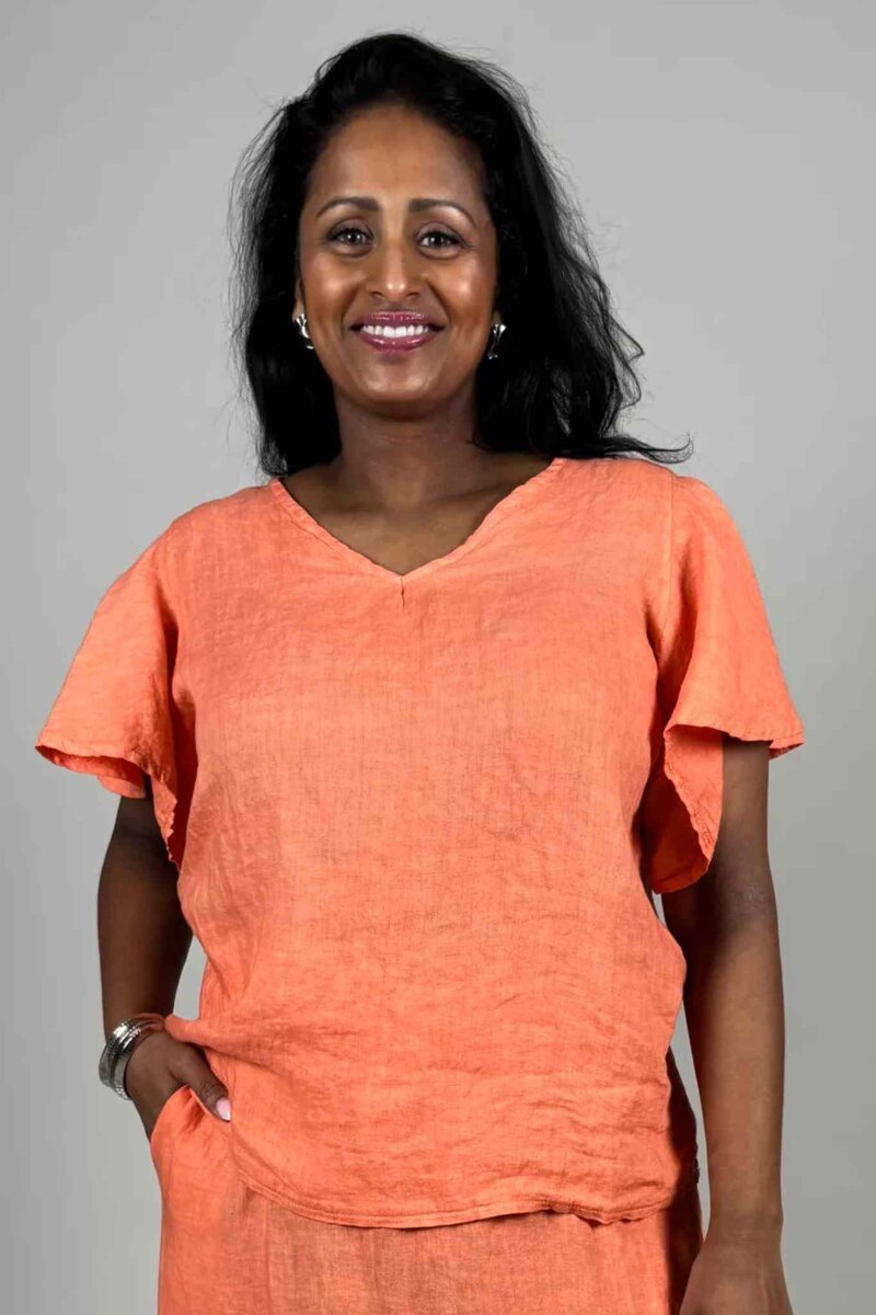 Vira Linnetopp Dam Orange | Smilebutiken - Camicia