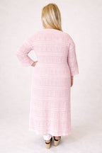 Virkad Kaftan Dam Light Pink - Betty från Chica london | Smilebutiken - Caramelle Fashion