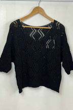 Adele Virkad Topp Dam Black VIVICHY