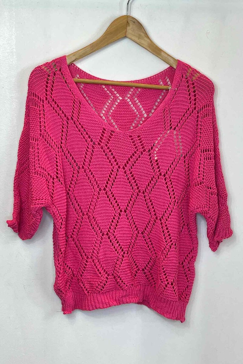 Adele Virkad Topp Dam Fuchsia VIVICHY