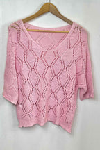 Adele Virkad Topp Dam Light Pink VIVICHY