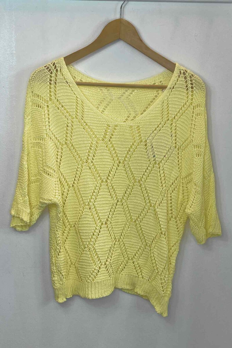 Adele Virkad Topp Dam Light Yellow VIVICHY