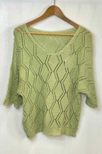 Adele Crocheted Top Women's Sage Green VIVICHY