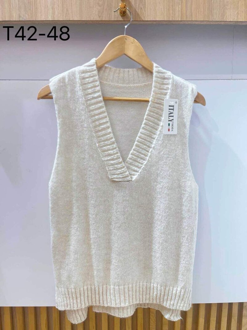 Alexis Knitted Vest Women Beige VIVICHY