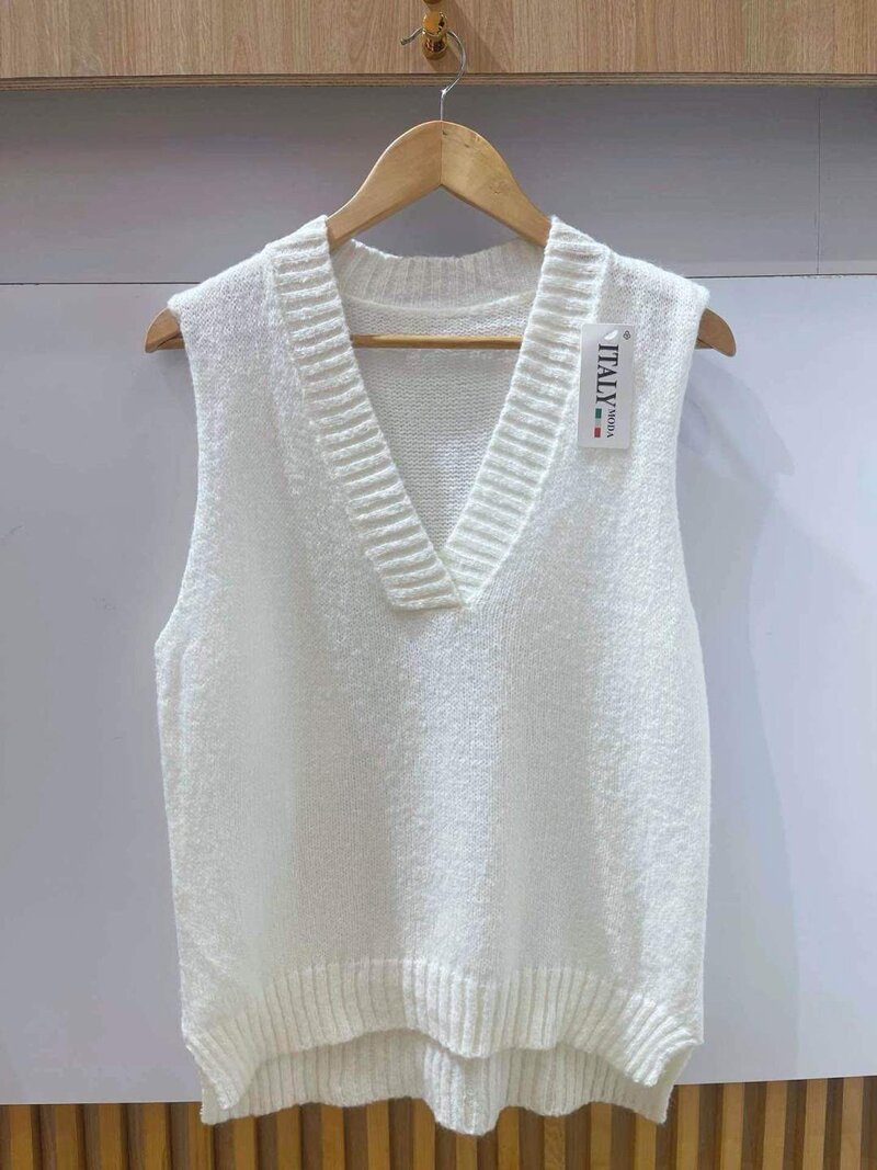 Alexis Knitted Vest Women Off-white VIVICHY