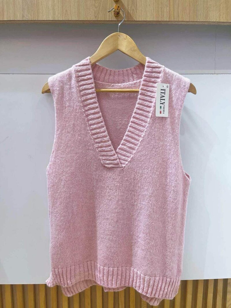 Alexis Knitted Vest Women Rose VIVICHY