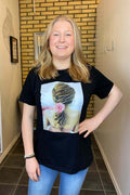 Bailey T-shirt Women Braid Black VIVICHY