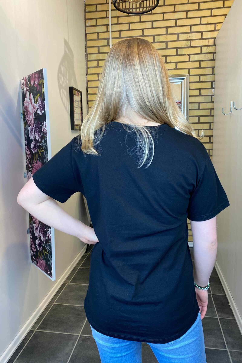 Bailey T-shirt Dam Braid Black VIVICHY