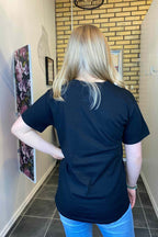 Bailey T-shirt Dam Braid Black VIVICHY