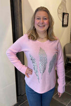 Charlie 2 V-Neck Sweater Ladies Light Pink VIVICHY